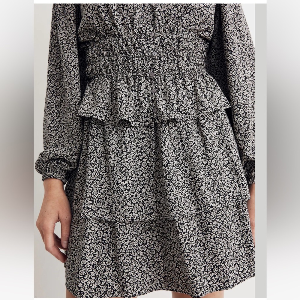 Madewell Pull-On Tier Mini Skirt in Tudor Floral Skirt Only